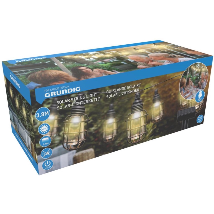LED-Solarlichterkette 3,8m 10xLED/1,2V