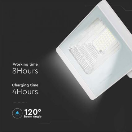 LED-Solarstrahler für den Außenbereich LED/12W/3,2V IP65 4000K + Fernbedienung