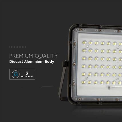 Dimmbarer LED-Solarstrahler für den Außenbereich LED/15W/3,2V IP65 4000K schwarz + Fernbedienung