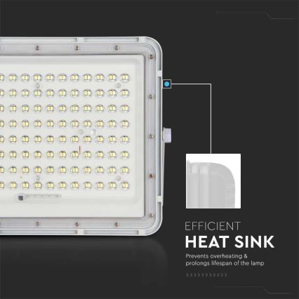 LED-Solarstrahler für den Außenbereich LED/20W/3,2V 6400K weiß IP65 + Fernbedienung