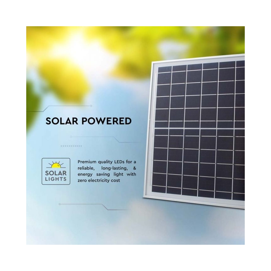 LED-Solarstrahler für den Außenbereich LED/20W/3,2V IP65 4000K + Fernbedienung
