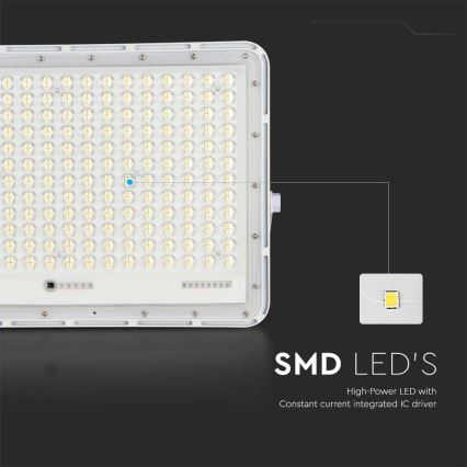 LED-Solarstrahler für den Außenbereich LED/30W/3,2V 4000K weiß IP65 + Fernbedienung