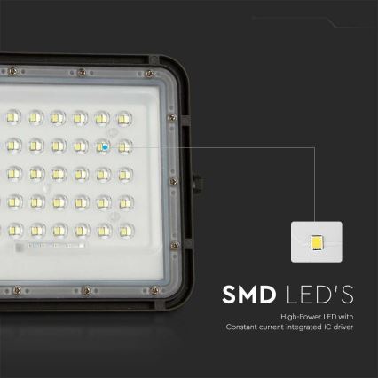 Dimmbarer LED-Solarstrahler für den Außenbereich LED/6W/3,2V IP65 4000K schwarz + Fernbedienung