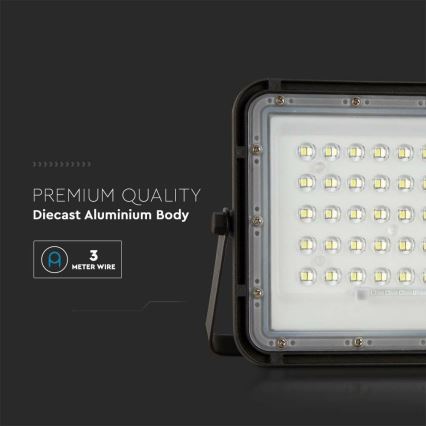 Dimmbarer LED-Solarstrahler für den Außenbereich LED/6W/3,2V IP65 4000K schwarz + Fernbedienung