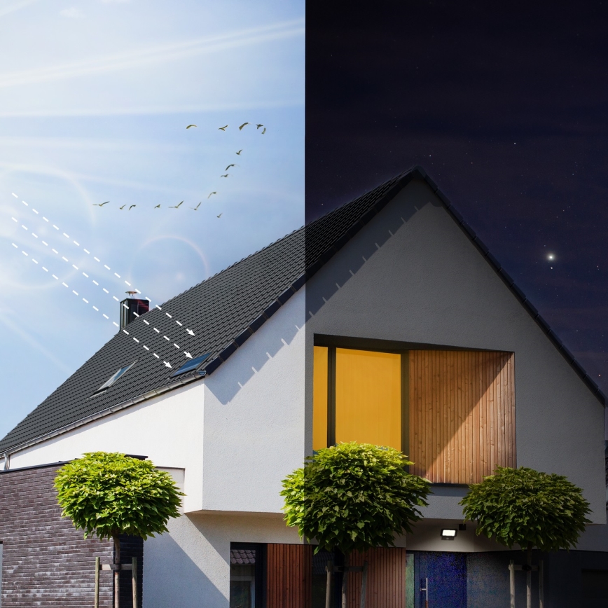 LED-Solarstrahler für den Außenbereich mit Sensor LED/20W/3,7V 6500K IP65 4400 mAh