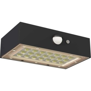 LED-Solarstrahler mit Bewegungssensor LED/3,7V 1200mAh 4000K IP65 schwarz
