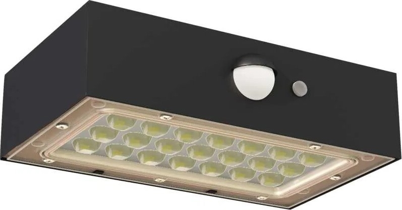LED-Solarstrahler mit Bewegungssensor LED/3,7V 1200mAh 4000K IP65 schwarz