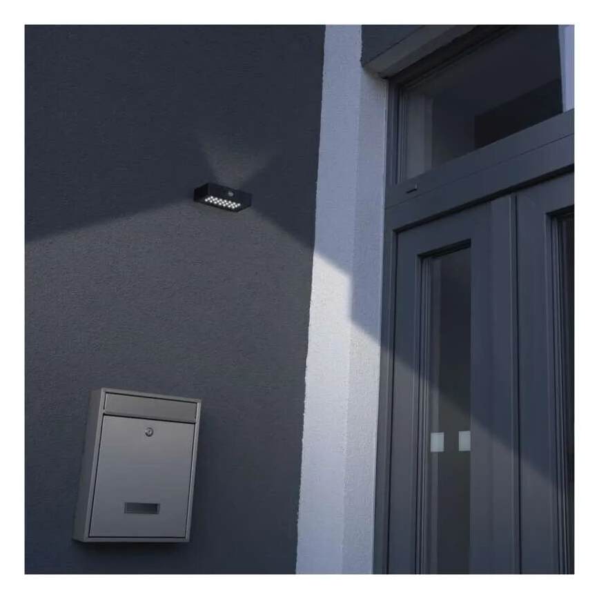 LED-Solarstrahler mit Bewegungssensor LED/3,7V 1200mAh 4000K IP65 schwarz