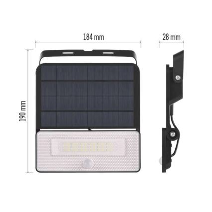LED-Solarstrahler mit Bewegungssensor LED/3,7V 3600mAh 4000K IP54