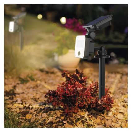 LED-Solarstrahler mit Bewegungssensor SPILO LED/3,7V 3600mAh 4000K IP54 + Fernbedienung
