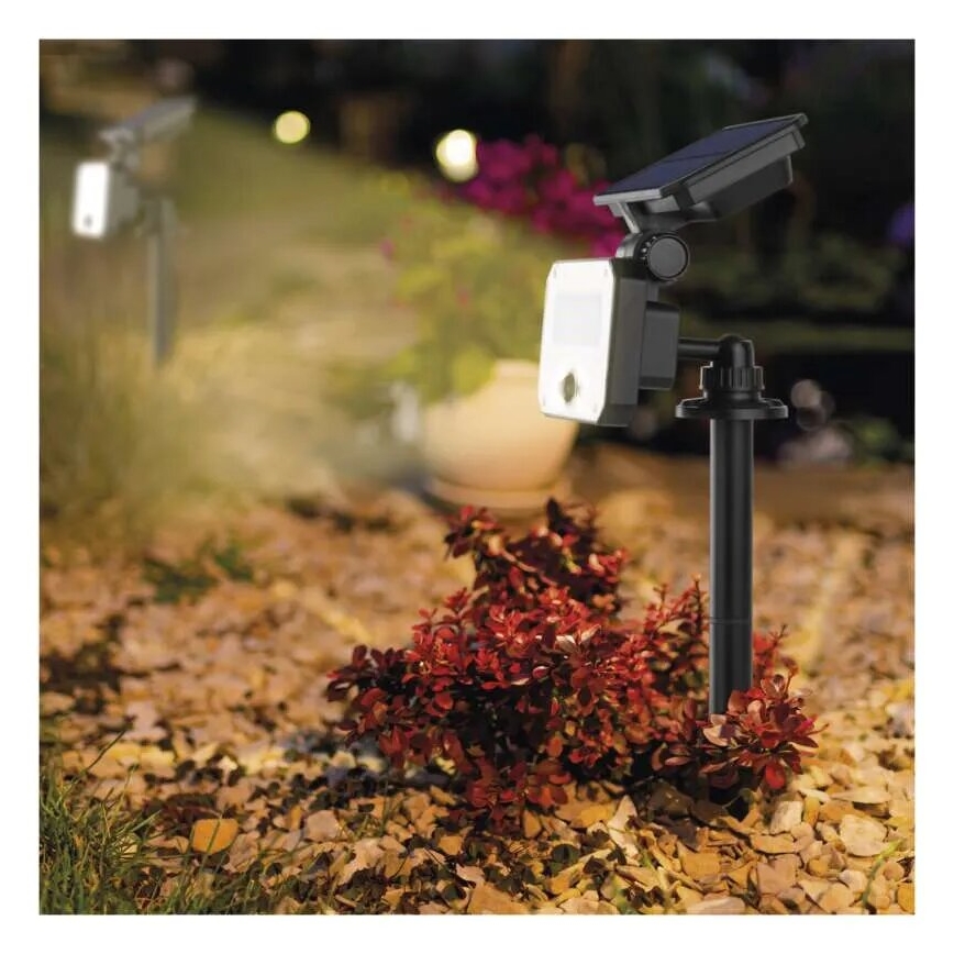 LED-Solarstrahler mit Bewegungssensor SPILO LED/3,7V 3600mAh 4000K IP54 + Fernbedienung