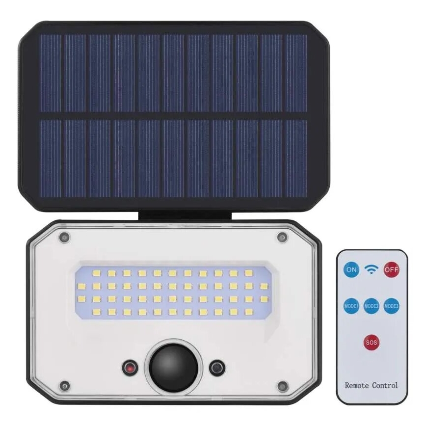 LED-Solarstrahler mit Bewegungssensor SPILO LED/3,7V 3600mAh 4000K IP54 + Fernbedienung