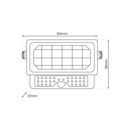 LED-Solarstrahler mit Sensor EPAD LED/10W/3000 mAh 7,4V 4000K IP65