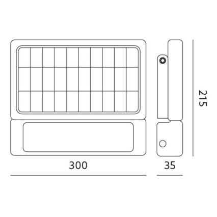 LED-Solarstrahler mit Sensor LED/10W/3,7V 4000K IP65