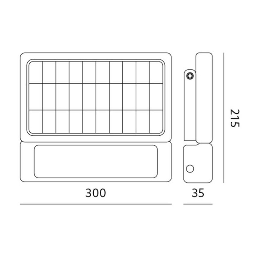 LED-Solarstrahler mit Sensor LED/10W/3,7V 4000K IP65