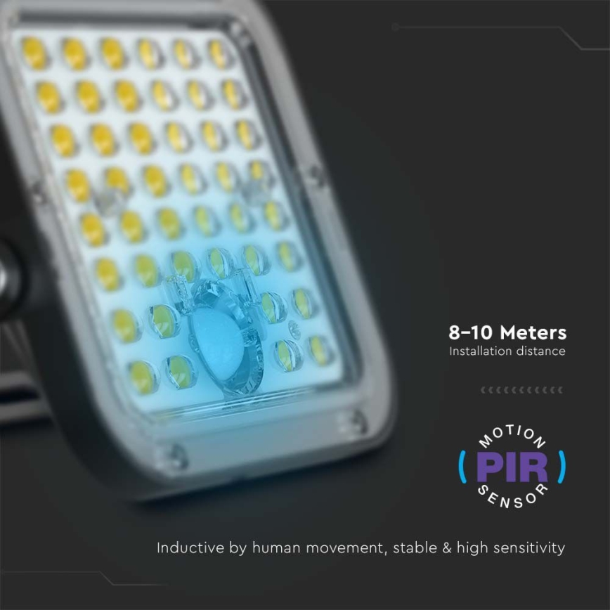 LED-Solarstrahler mit Sensor LED/30W/6,4V 6400K 6000 mAh + Fernbedienung