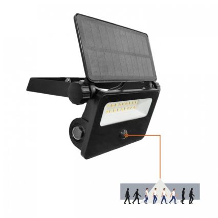 LED-Solarstrahler mit Sensor NCS G2 LED/10W/3,7V 3000/4000/6500K IP54 1800 mAh