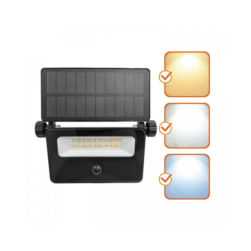LED-Solarstrahler mit Sensor NCS G2 LED/10W/3,7V 3000/4000/6500K IP54 1800 mAh