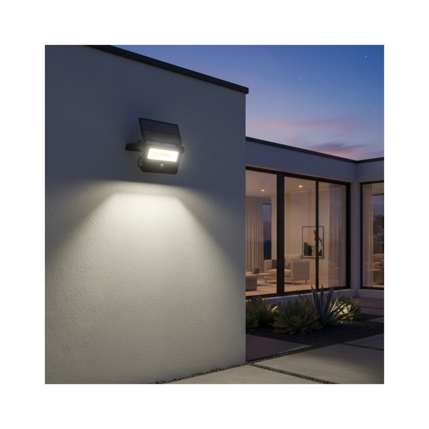 LED-Solarstrahler mit Sensor NCS G2 LED/20W/3,7V 3000/4000/6500K IP54 2600 mAh