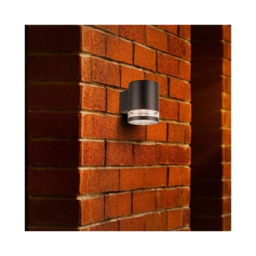 LED-Solarwandleuchte für den Außenbereich LED/1W/3,7V 3000K IP54 schwarz