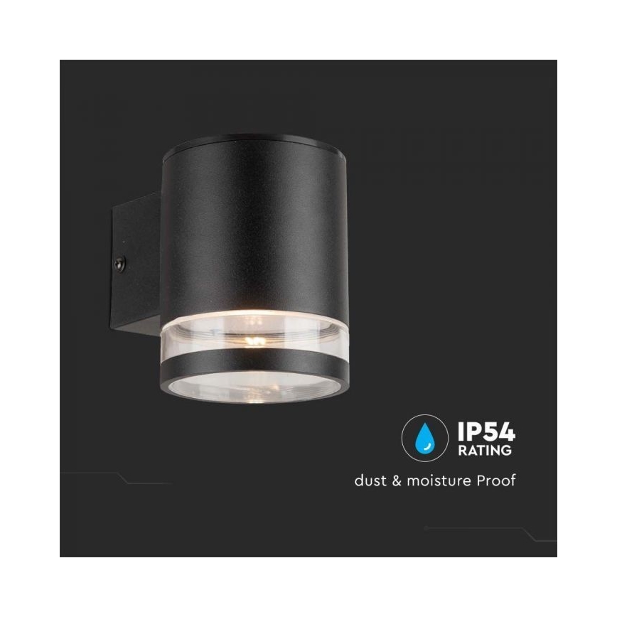 LED-Solarwandleuchte für den Außenbereich LED/1W/3,7V 3000K IP54 schwarz