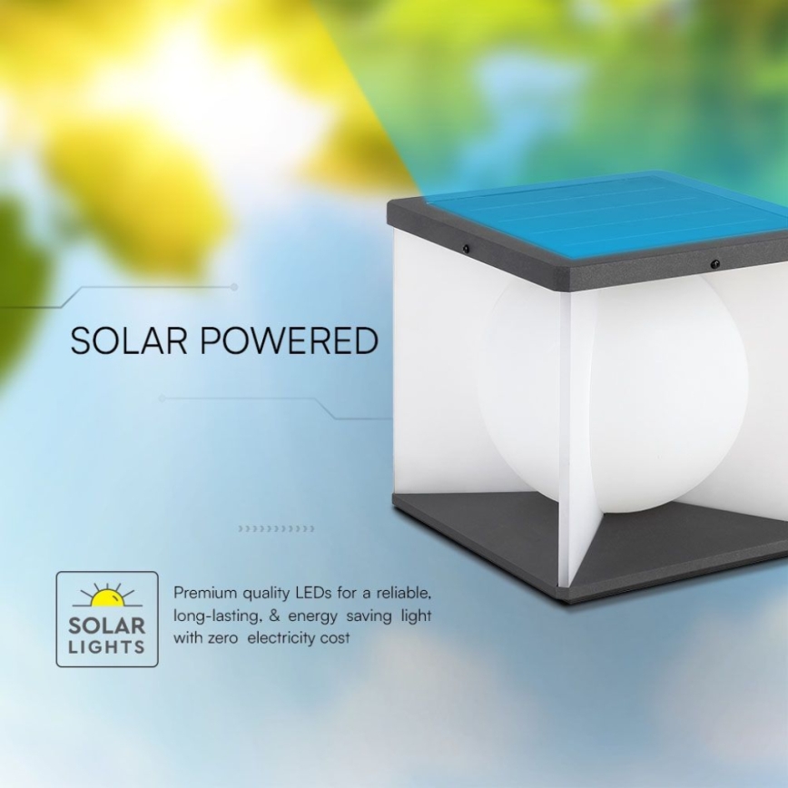 Dimmbare LED-Solar-Wandleuchte LED/3W/3,7V IP65 3000K 2600 mAh + Fernbedienung