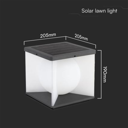 Dimmbare LED-Solar-Wandleuchte LED/3W/3,7V IP65 3000K 2600 mAh + Fernbedienung