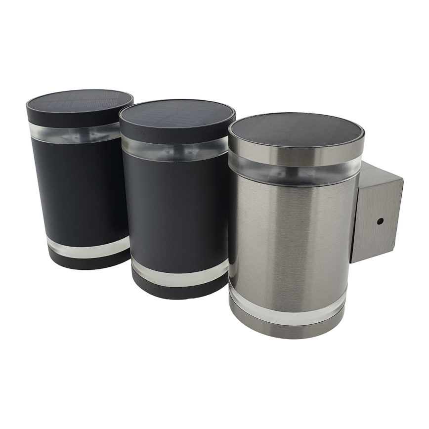 LED-Solarwandleuchte LED/5V IP44 schwarz