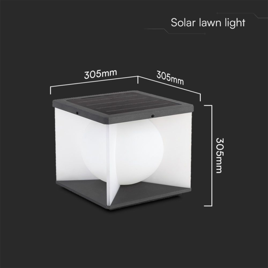 Dimmbare LED-Solarwandleuchte LED/8W/3,7V IP65 3000K + Fernbedienung