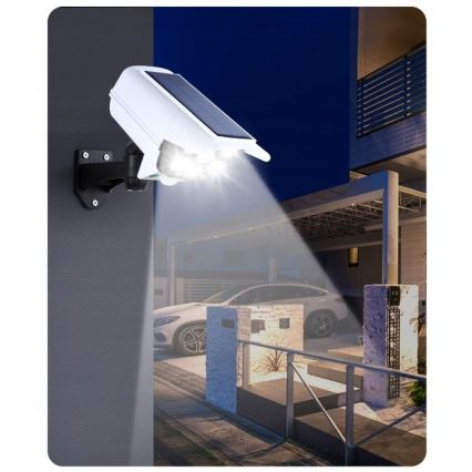 LED Solar-Überwachungskamera-Attrappe mit Sensor KAMERA LED/1W/3,7V 1200 mAh IP44 + Fernbedienung
