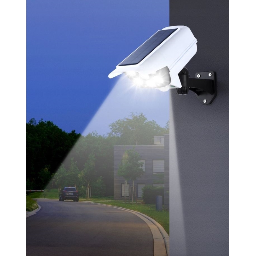 LED Solar-Überwachungskamera-Attrappe mit Sensor KAMERA LED/1W/3,7V 1200 mAh IP44 + Fernbedienung