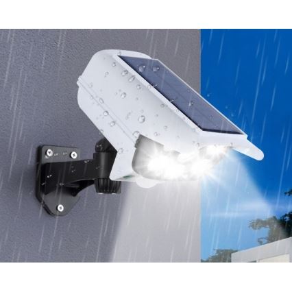 LED Solar-Überwachungskamera-Attrappe mit Sensor KAMERA LED/1W/3,7V 1200 mAh IP44 + Fernbedienung