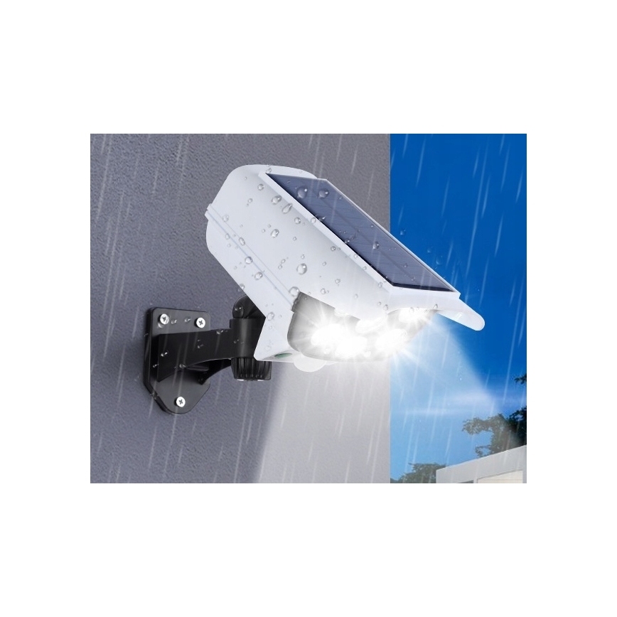 LED Solar-Überwachungskamera-Attrappe mit Sensor KAMERA LED/1W/3,7V 1200 mAh IP44 + Fernbedienung