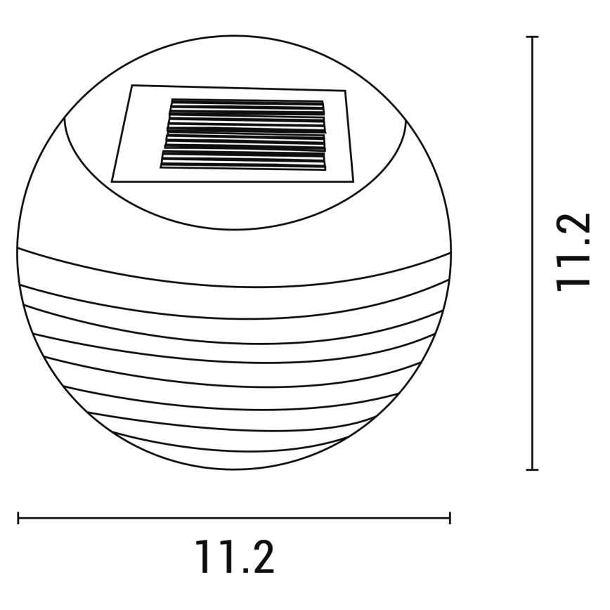 LED-Solarwandleuchte mit Sensor LED/0,06W/1,2V 200mAh 3000K IP44