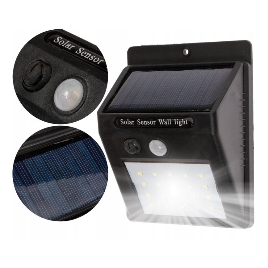 LED-Solarwandleuchte mit Sensor LED/0,55W/3,7V 1200 mAh IP65