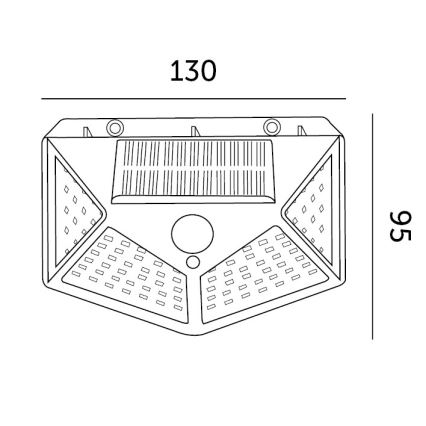 LED-Solarwandleuchte mit Sensor LED/1W/3,7V 6500K IP44