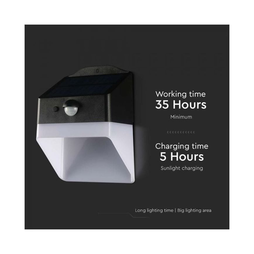 LED-Solarwandleuchte mit Sensor LED/2W/3,7V 4000K IP65 1200 mAh