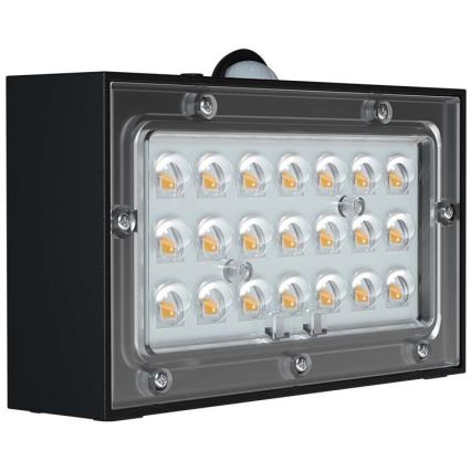 LED-Solarwandleuchte mit Sensor LED/3W/3,7V 3000K/4000K IP65 schwarz