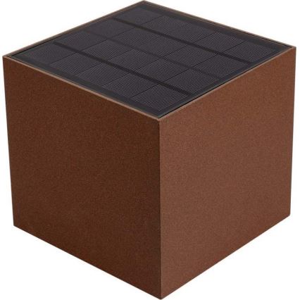 LED-Solarwandleuchte mit Sensor LED/9W/3,7V IP65 4000K braun