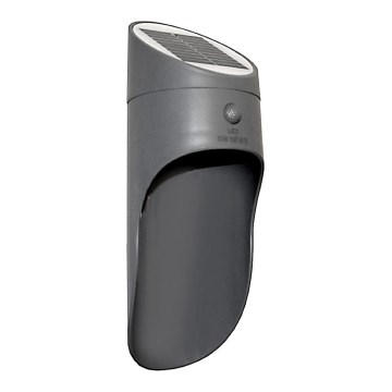 LED-Solarwandleuchte mit Sensor PALESA LED/1W/3,7V IP65 1800 mAh grau