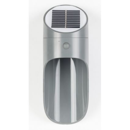 LED-Solarwandleuchte mit Sensor PALESA LED/1W/3,7V IP65 1800 mAh grau