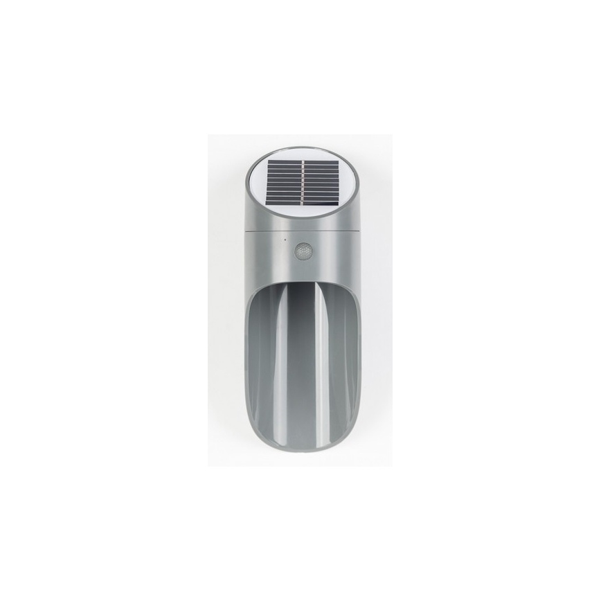 LED-Solarwandleuchte mit Sensor PALESA LED/1W/3,7V IP65 1800 mAh grau
