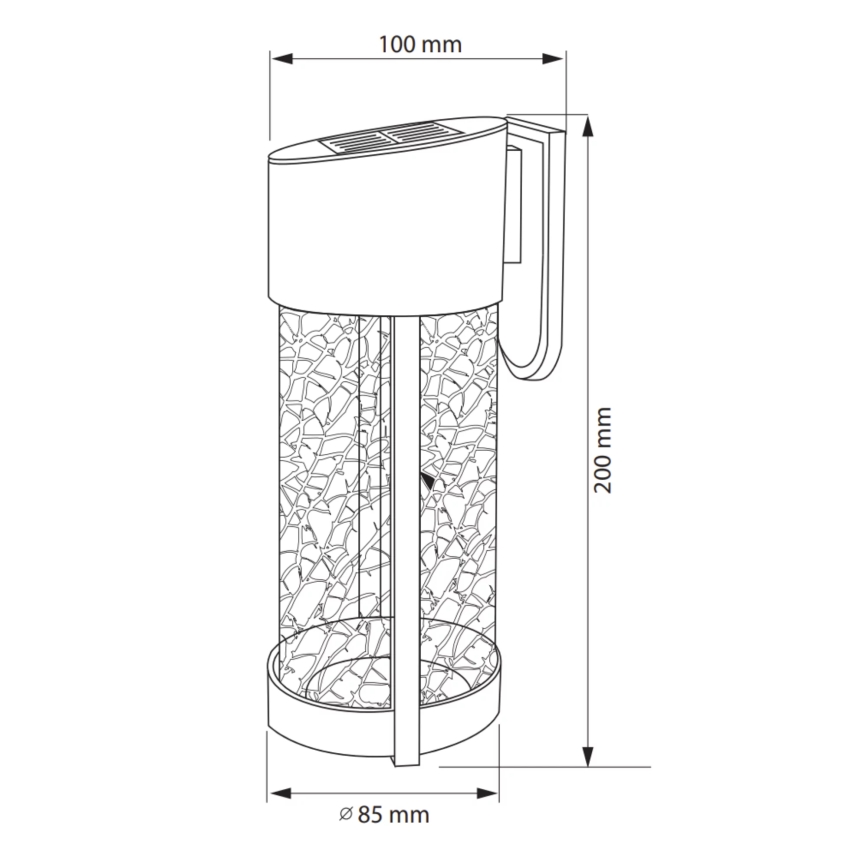 LED-Solarwandleuchte VETRO LED/1,2V 600 mAh IP44