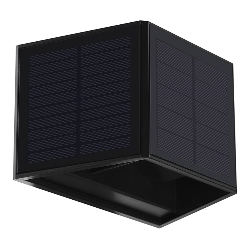 LED-Solarwandleuchte WINGS LED/2W/1300 mAh 3,7V 6000K IP54 schwarz