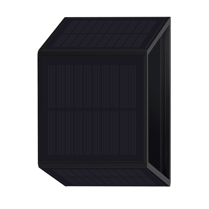 LED-Solarwandleuchte WINGS LED/2W/1300 mAh 3,7V 6000K IP54 schwarz