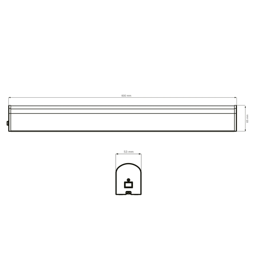 LED-Spiegelbeleuchtung für Badezimmer ALEX LED/15W/230V 4000K 60 cm IP44 glänzendes Chrom