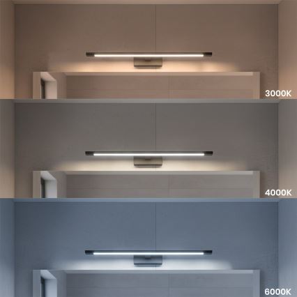 LED-Spiegelleuchte für das Badezimmer KLIMT LED/12W/230V 3000/4000/6000K 60 cm IP44 schwarz