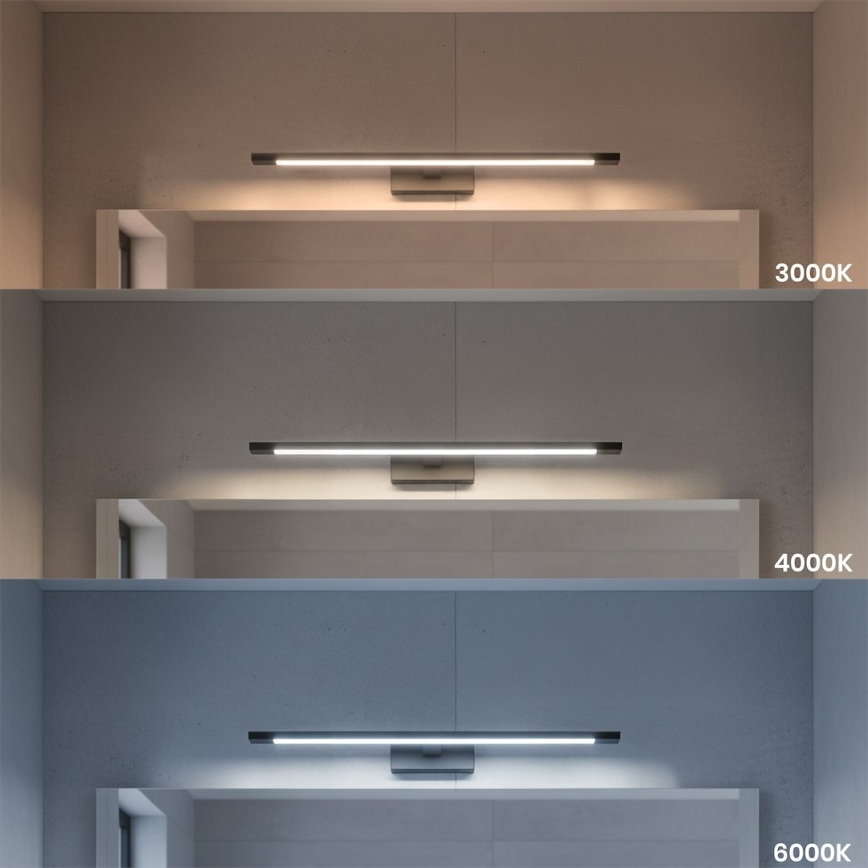 LED-Spiegelleuchte für das Badezimmer KLIMT LED/12W/230V 3000/4000/6000K 60 cm IP44 schwarz