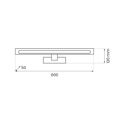 LED-Spiegelleuchte für das Badezimmer KLIMT LED/12W/230V 3000/4000/6000K 60 cm IP44 schwarz