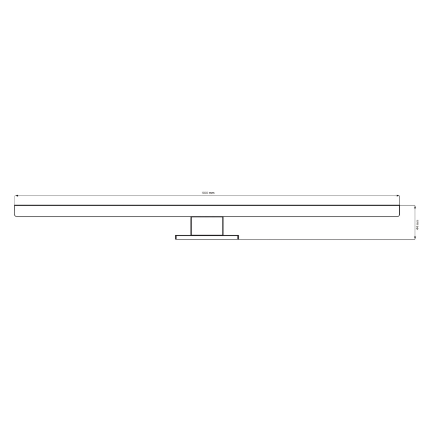 LED-Spiegelbeleuchtung für Badezimmer SAMOS LED/15W/230V 4000K 90 cm IP44 schwarz